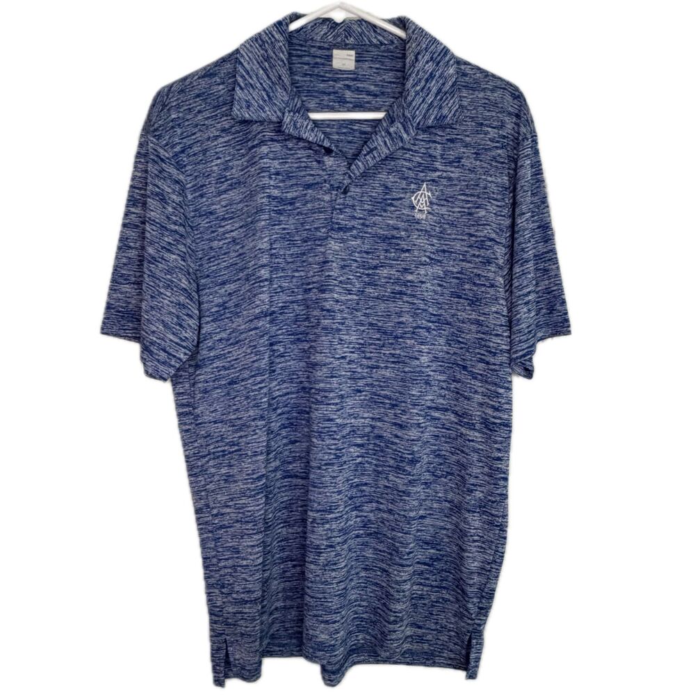 Atlanta Athletic Club Men's Medium Blue White Polo Golf Shirt SportTek